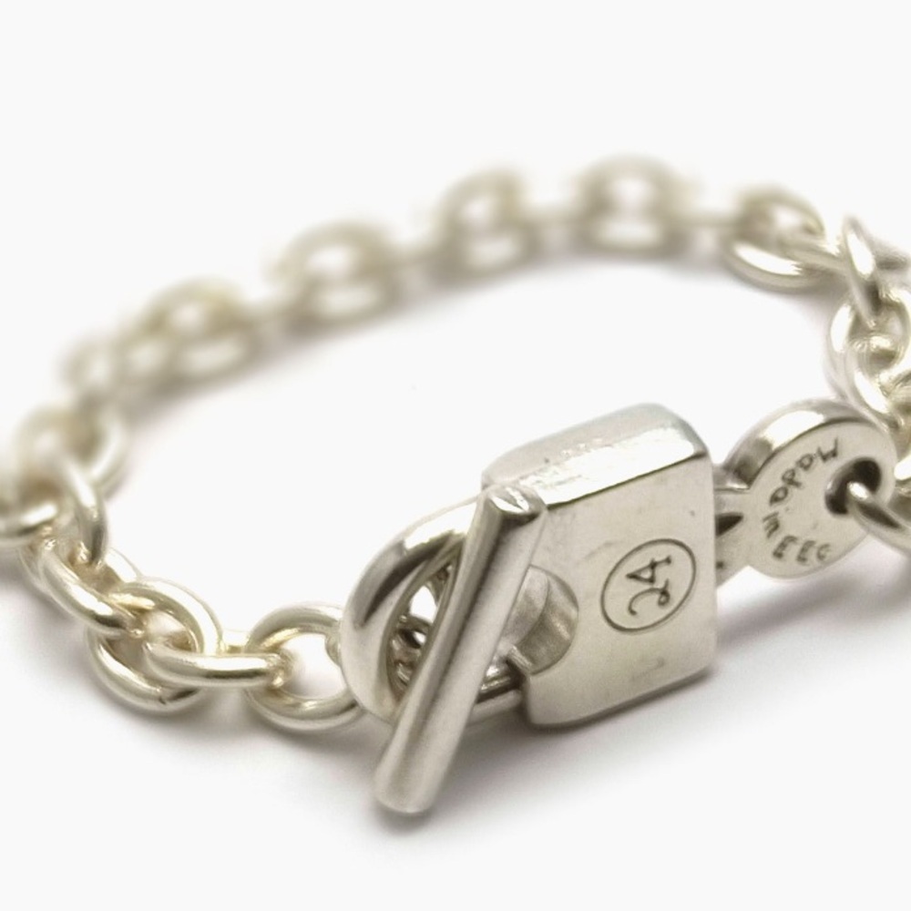 Stainless Steel Lock Bracelet Chain Link Statement Cuban - Picture 4 of 4